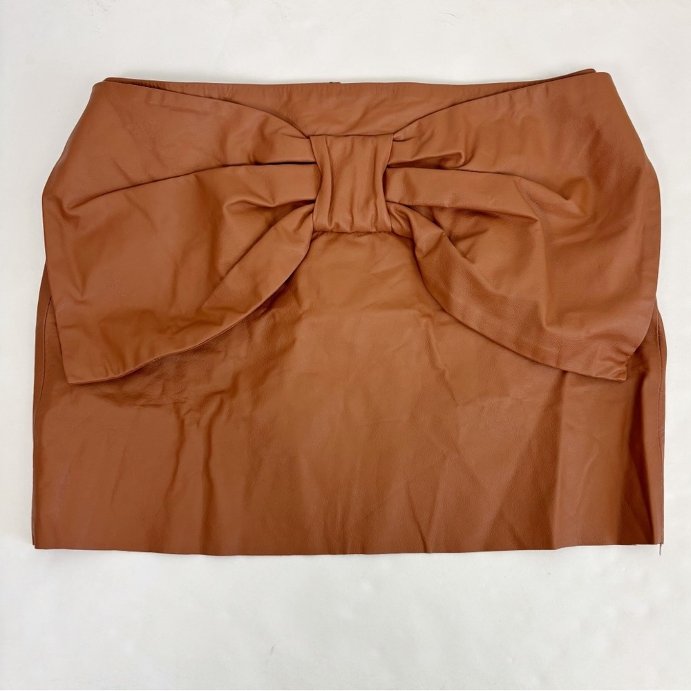 Tach Clothing Soleil Leather Skirt in Brown Size XS - Picture 2 of 10